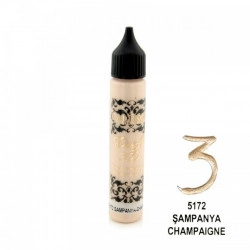 Perlen pen DORA 3D CADENCE champagne