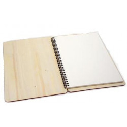 Wooden spiral notebook...