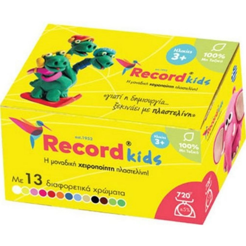 Πλαστελίνη RECORD KIDS κουτί 13 χρωμάτων