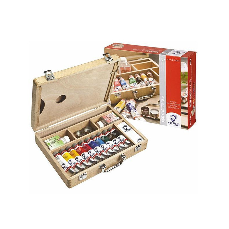 talens-van-gogh-acrylic-set-wooden-box