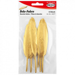 Feathers gold set of 6...