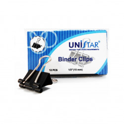 Black Binder Clips 15mm box...