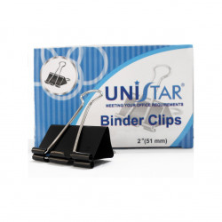 Black Binder Clips 51mm box...