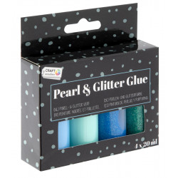 Pearl Glue & GLITTER Blues...