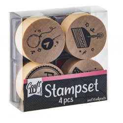 Wooden Rubber stamps Party...