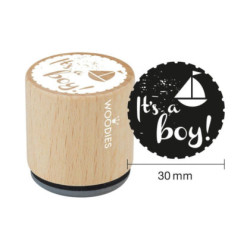 Wooden Rubber Stamp WOODIES...
