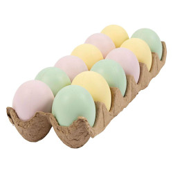 Plastic eggs pastel set of 12 pieces