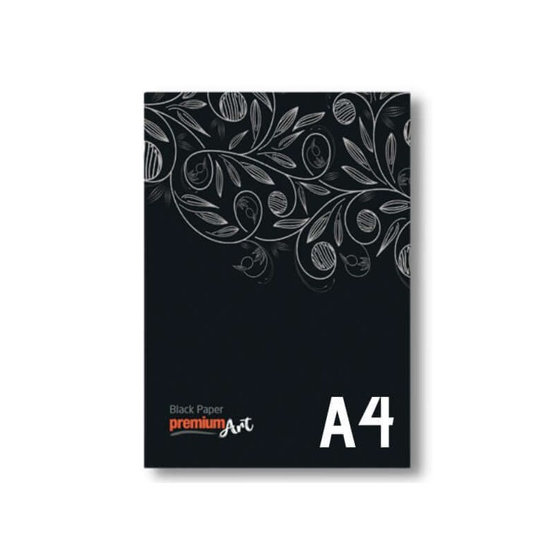 BLACK Paper Pad A4, 20 sheets 140g/m2