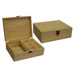 Wooden box with partitions...