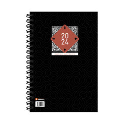 A4 Spiral daily diary 2024