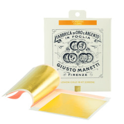 Gold leaf books - 80x80 mm - 14 grams - Lemon (green) gold 18 kt