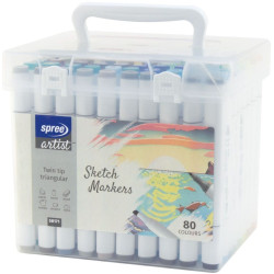 Sketch markers with double tip