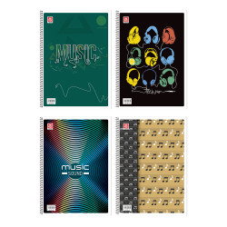 Τετράδιο μουσικής σπιράλ A4...