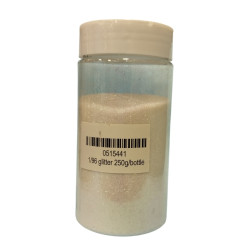 White glitter fine-grained