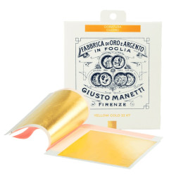 Gold leaf for iconography - 80x80 mm - 15 grams - Yellow gold 22 kt