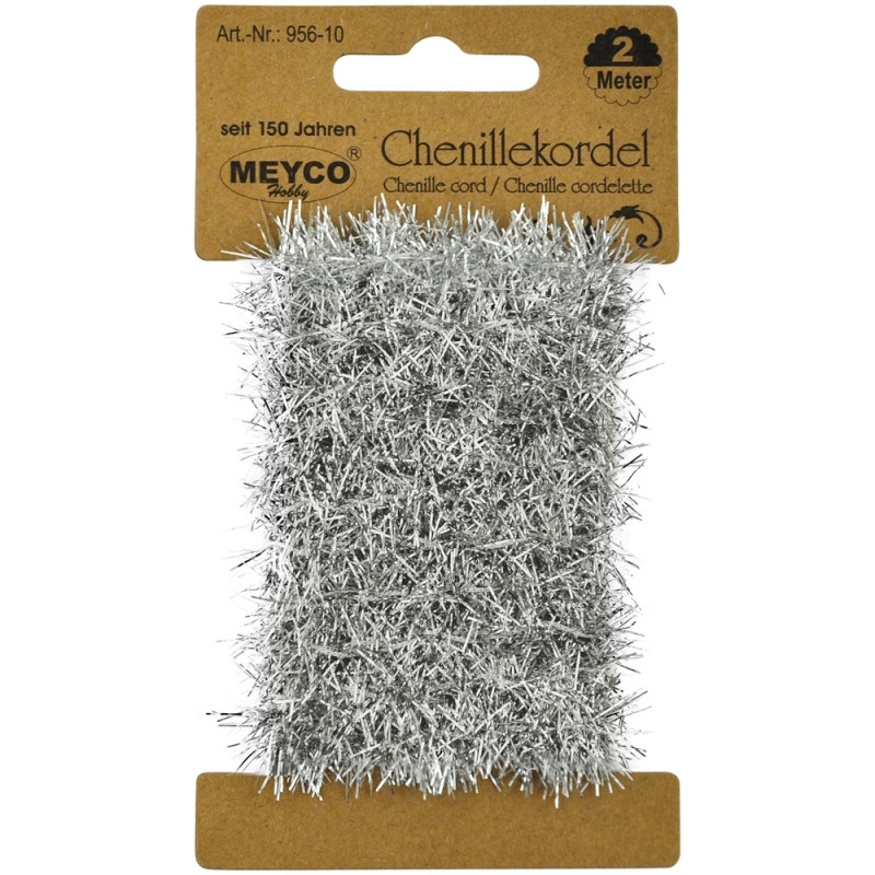 Chenille cord Silver MEYCO 956-10